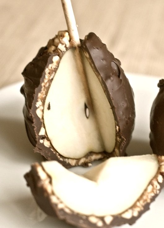 Caramel Chocolate Pears